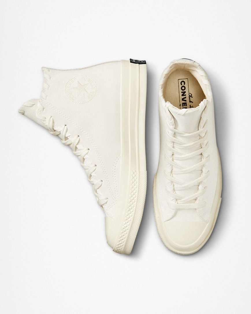Women's Converse Chuck 70 Embroidered Florals High Top Shoes Beige / Beige White | AU 60389G